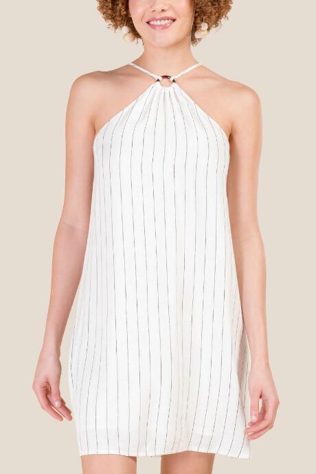 Francesca's Celeste Striped Shift Dress - Ivory