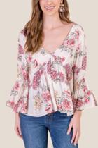 Francesca's Tamsin Bell Sleeve Blouse - Ivory