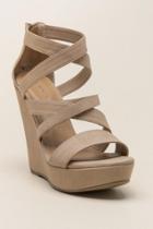 Chinese Laundry, Monami Strappy Wedge - Nude