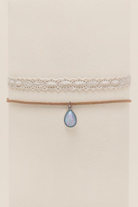 Francesca's Mckenzie Lace Choker Set - White