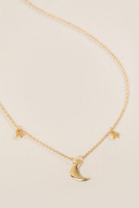 Francesca's Stella Moon And Stars Charm Necklace - Gold