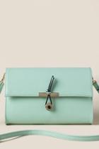 Francesca's Katya Hook Closure Crossbody - Mint