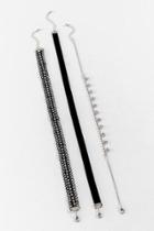 Francesca's Tasha Velvet Choker Set - Black