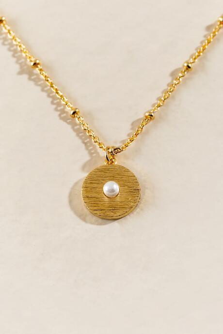 Francesca's June 14k Birthstone Pendant - Pearl