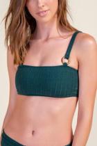 Francesca's Cameron O-ring Swimsuit Top - Pine
