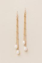 Francesca's Carlene Pearl Chain Linear Earring - Pearl