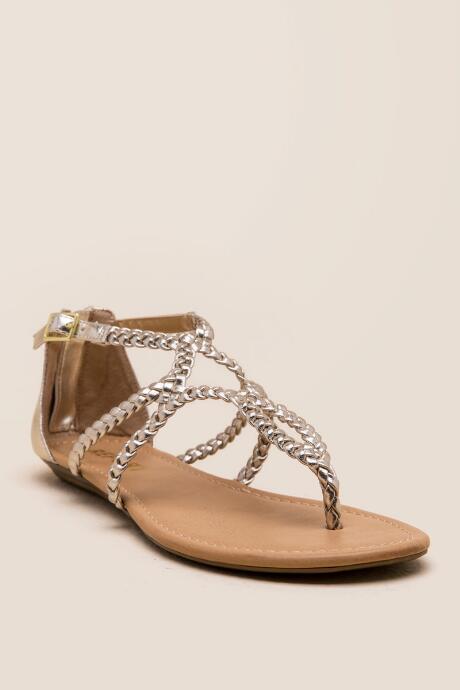 Report Laina Braid Strap Sandal - Gold