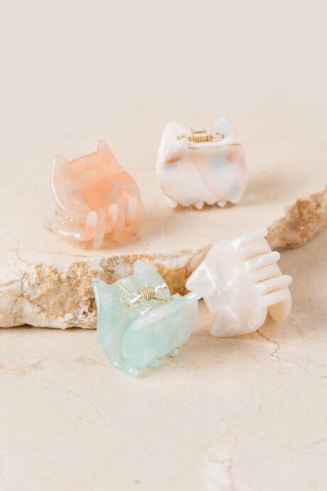 Francescas Elida Mini Cat Claw Set In White - Multi