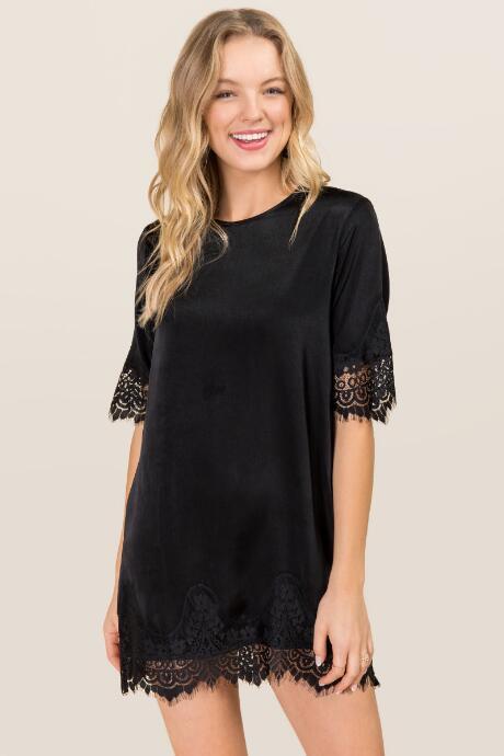 Mi Ami Julia Shift Dress - Black