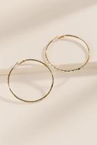 Francesca's Elka Dented Hoop Earrings - Gold