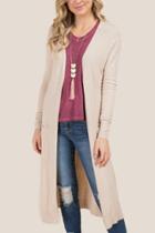 Francesca Inchess Lily Double Side Split Duster - Heather Oat