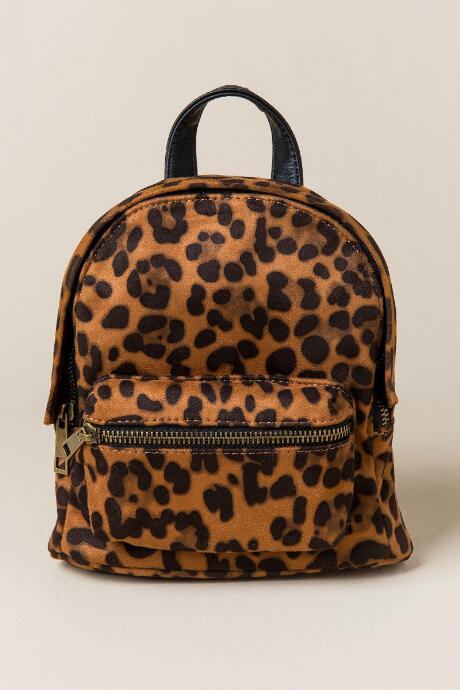 Francesca's Nora Mini Dome Backpack - Leopard
