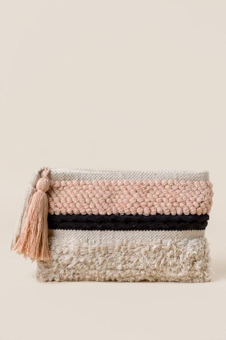 Francesca's Sheila Tassel Clutch - Natural