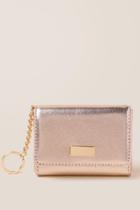 Francesca Inchess Bridget Metallic Wallet Card Case - Rose/gold