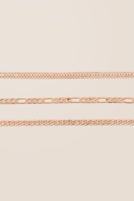 Francesca's Lindsey Rose Gold Anklet Set - Rose/gold