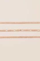 Francesca's Lindsey Rose Gold Anklet Set - Rose/gold