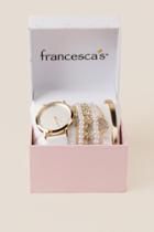 Francesca's Daniella Pearl And Cream Watch Box Set - Ivory