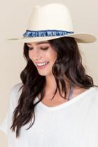 Francesca's Natalee Frayed Band Sun Hat - Natural
