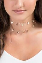 Francesca Inchess Glynda Layered Choker - Gold