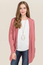 Mi Ami Emory Split Back Cocoon Wrap - Rose