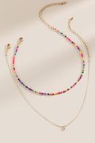 Francesca's Sandy Beaded Layer Necklace - Multi