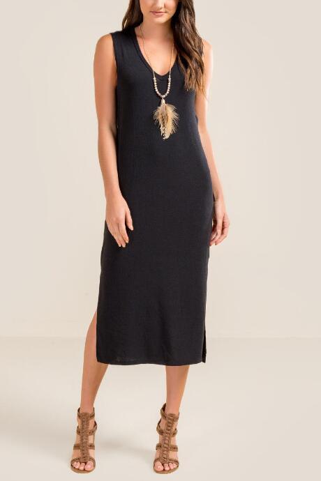 Francesca Inchess Lyla Knit Midi Dress - Black