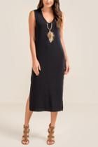 Francesca Inchess Lyla Knit Midi Dress - Black