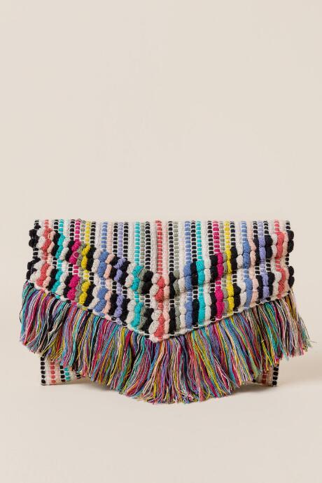 Francesca's Harlow Fringe Clutch - Multi