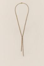 Francesca's Lynette Crystal Fringe Necklace - Clear