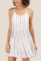 Francesca Inchess Giulia Tiered Ruffle Hem Swim Cover-up - White