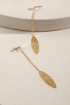 Francesca's Fannin Linear Filigree Earrings - Gold