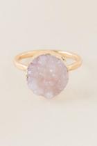 Francesca's Amelia Druzy Ring In Blush - Blush