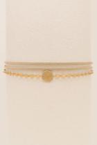 Francesca's Brandi Leather Layered Choker - Taupe