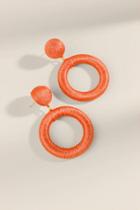 Francesca's Jamie Thread Wrapped Earrings In Coral - Coral