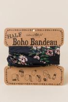 Francesca's Half Boho Bandeau By Natural Life In Black Floral - Black