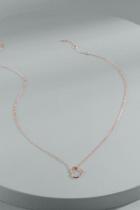 Francesca's Meghan Open Heart Pendant Necklace - Rose/gold