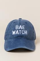 Francesca's Bae Watch Baseball Cap - Navy