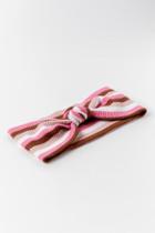 Boho Bandeau In Pink With Stripes - Pink