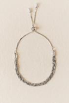 Francesca's Ellen Braided Chain Pull Tie Bracelet - Silver