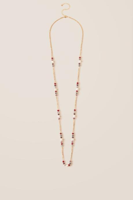 Francesca Inchess Kai Beaded Strand Necklace - Wine