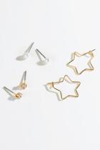 Francesca's Ava Star & Pearl Earring Set - Gold