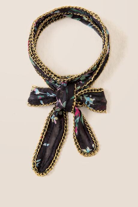 Francesca's Jhene Chiffon Wrap Bracelet In Floral - Multi