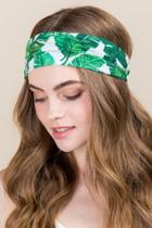 Francesca's Half Boho Bandeau By Natural Life In Green Palm - Leaf