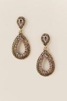 Francesca's Cordelia Teardrop Crystal Earrings - Gold