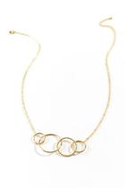 Francesca's Melina Circle Statement Necklace - Gold