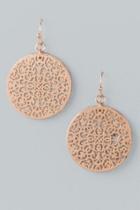 Francsca's Rosalee Filigree Drop Earrings - Rose/gold