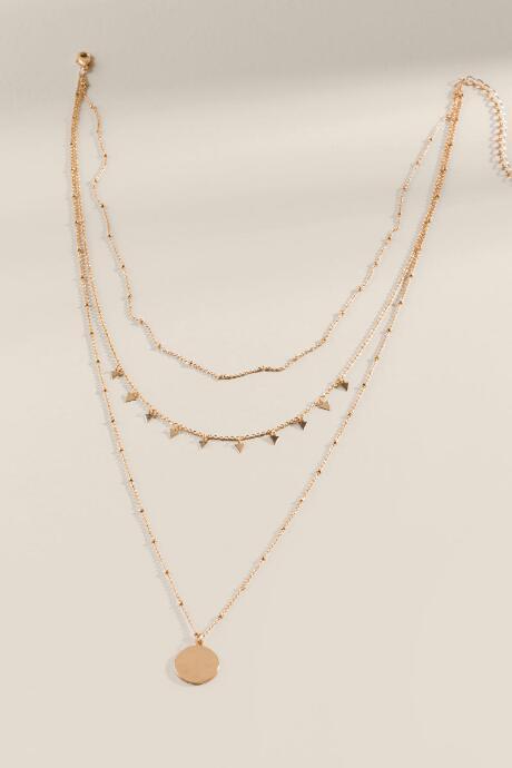 Francesca's Julia Layered Pendant Necklace - Gold