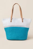 Francesca's Marcy Colorblock Beach Tote - Blue