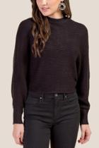 Francescas Kelly Cozy Statement Crop Sweater - Black