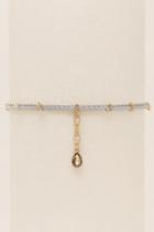 Francesca's Cara Suede And Chain Choker In Gray - Gray